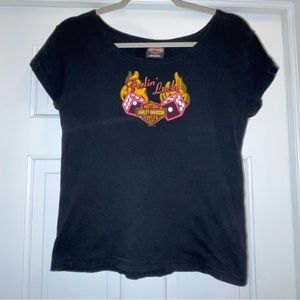 Vintage Harley-Davidson 2006 San Francisco Women’s Feelin’ Lucky Glitter✨